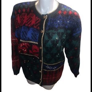 Susan Bristol Vintage Christmas Sweater Large